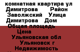 1-комнатная квартира ул Димитрова,75 › Район ­ Заволжский › Улица ­ Димитрова › Дом ­ 75 › Общая площадь ­ 30 › Цена ­ 1 100 000 - Ульяновская обл., Ульяновск г. Недвижимость » Квартиры продажа   